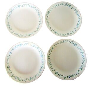 Corelle Vitrelle Country Cottage 10.25" Dinner Plates Set of 4 Vintage USA